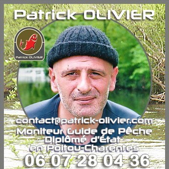 Patrick Olivier Moniteur Guide de Pêche diplômé d'État en Poitou-charentes-Mobile : 06 07 28 04 36